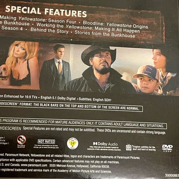 Yellowstone Season 4 (Preowned) Includes 5 Discs - Picture 2 of 4